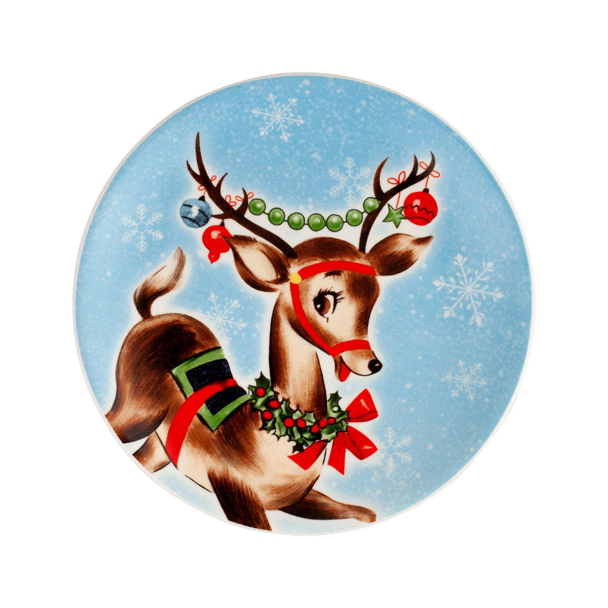 Mr. Christmas 8 in. Set of 4 Nostalgic Ceramic Character Plates - Classic