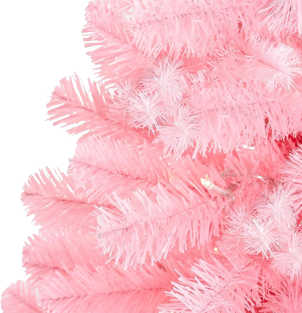 Naomi Home 7.5ft Gold Christmas Tree with Lights, Unique Colored Christmas Tree Prelit with 1412 Branch Tips, 600 Warm Lights and Metal Stand, Aritificial Christmas Tree
