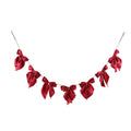 Satin Bow Christmas Garland, Red, 6', by Holiday Time