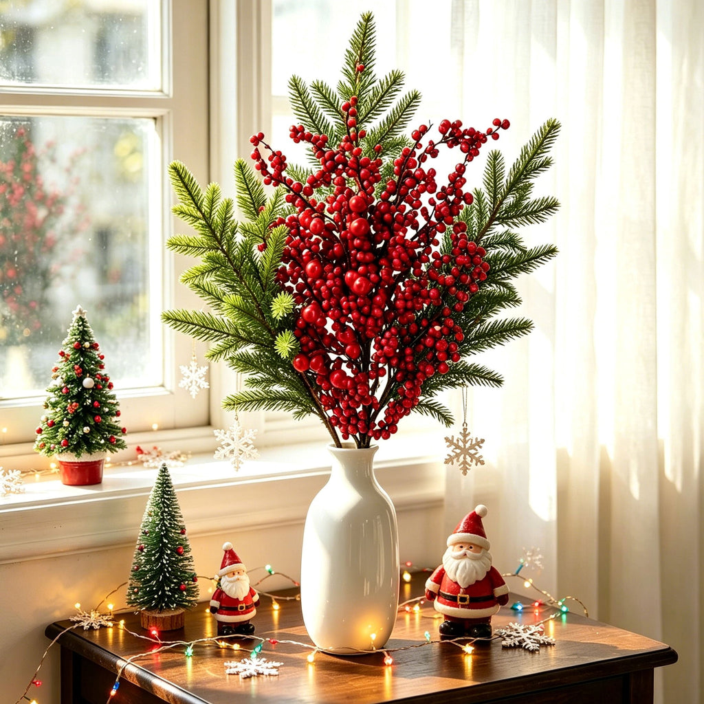 My Texas House Christmas Pick, 3 pack, 24 Inch, Berries, by My Texas House