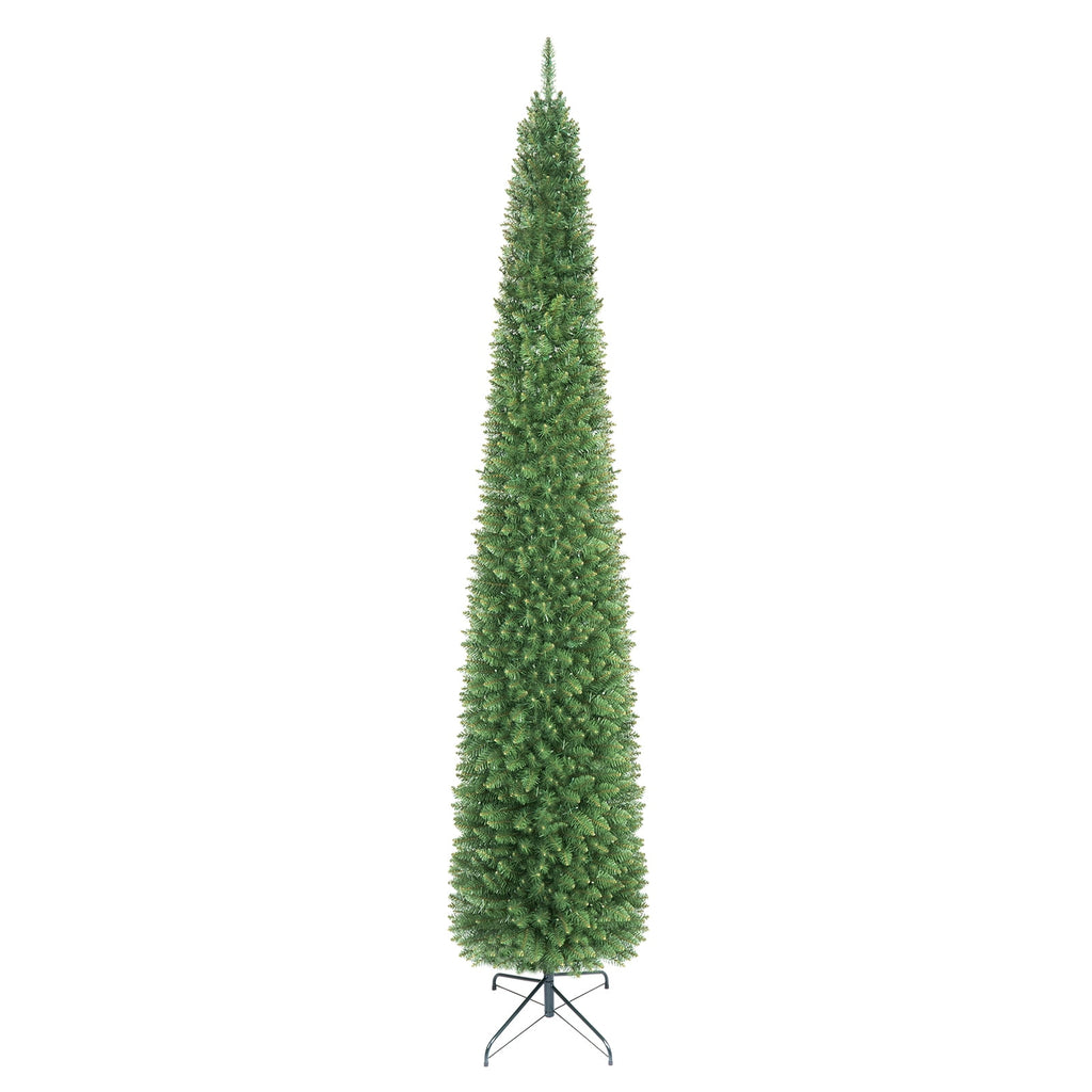 Costway 5 FT Pre-Lit Pencil Christmas Tree with 150 LED Lights & 296 Branch Tips Party