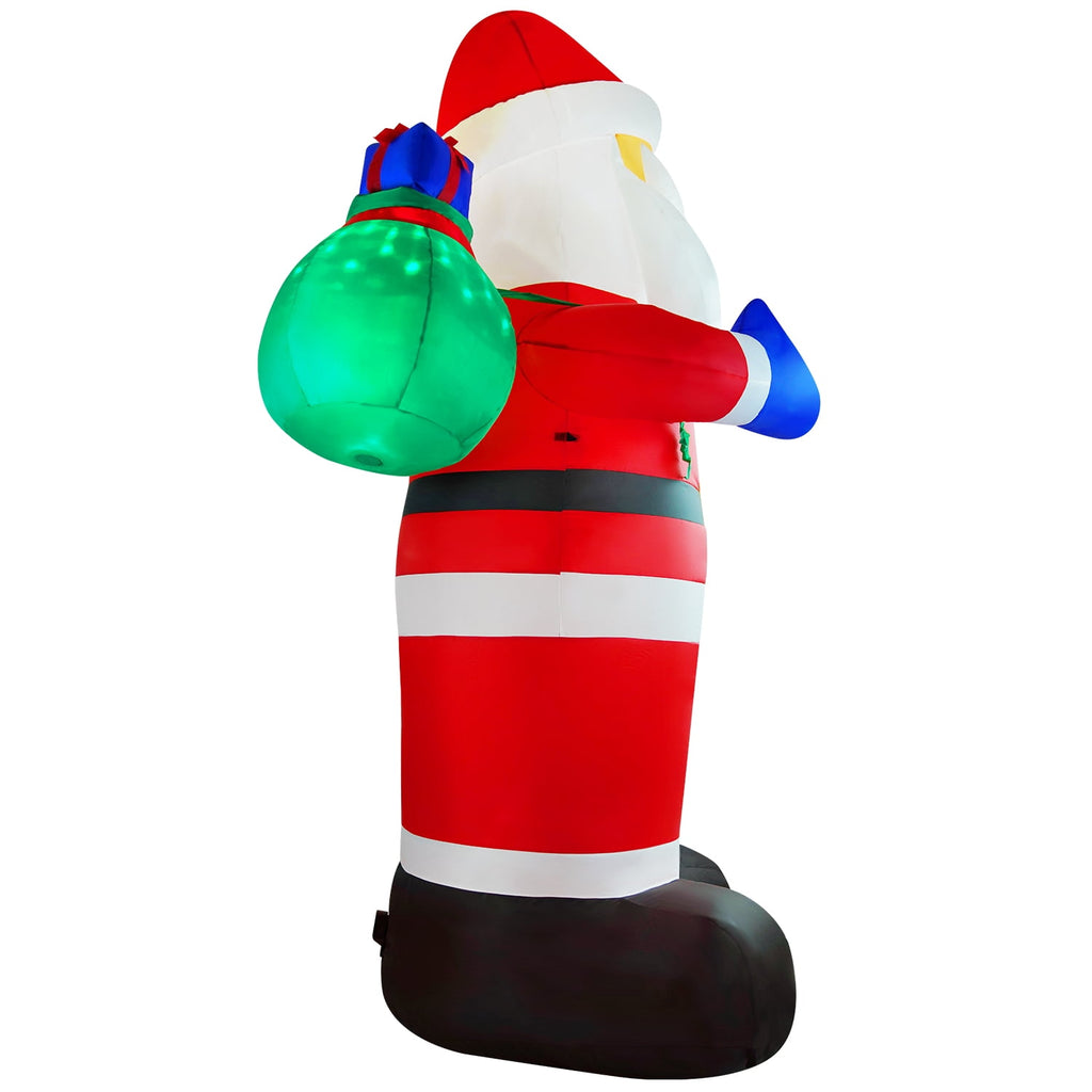 Yexmas 8FT Christmas Inflatable Santa Claus Outdoor Decorations,Blow Up Santa Claus with Gifts Bag, Built-in Brilliant LED Lights Xmas Inflatables Yard Decor