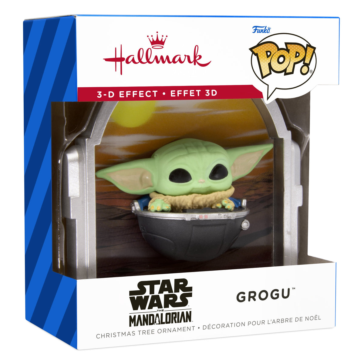 Hallmark Ornament (Star Wars: Mandalorian Grogu Funko Lenticular, 1 Count