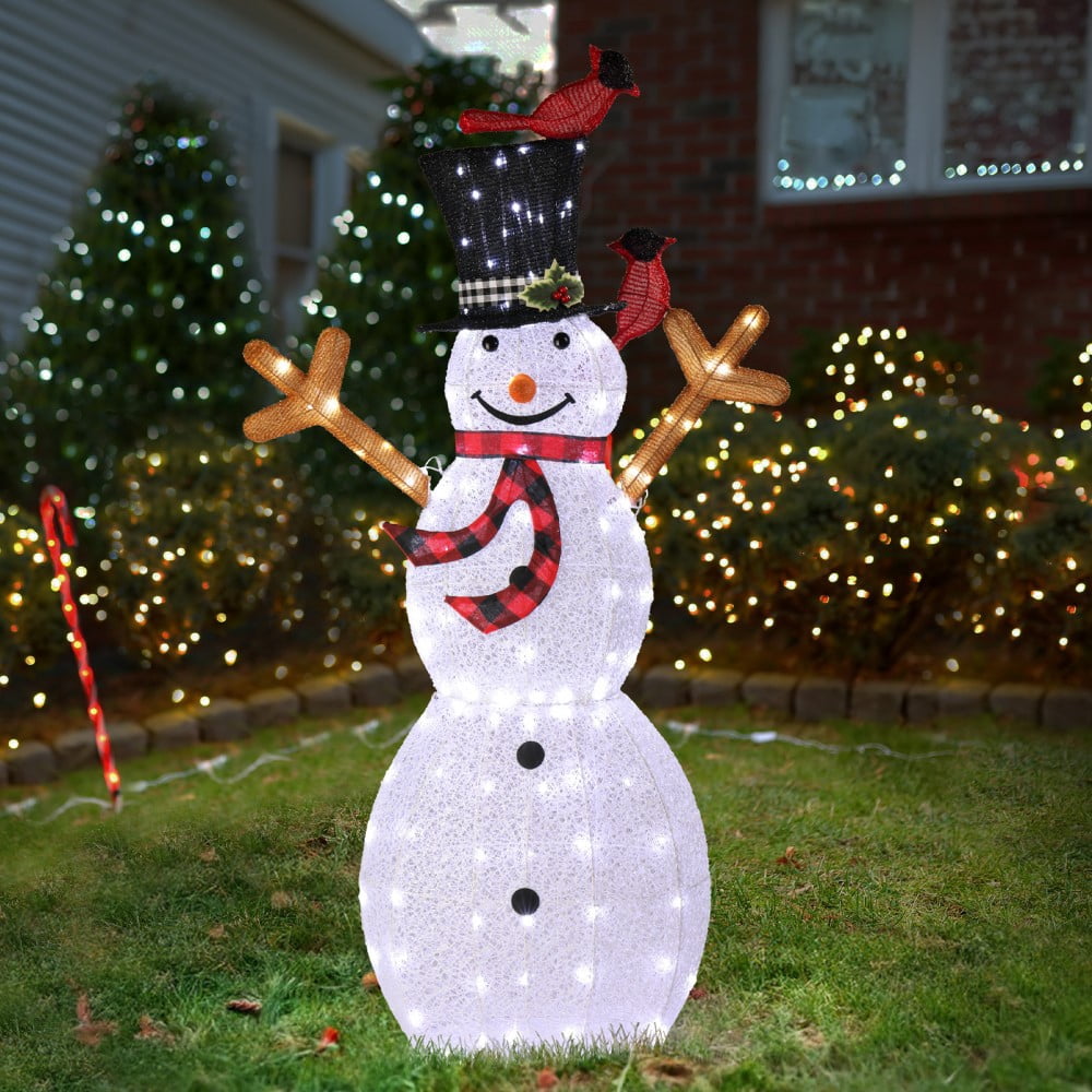JOY Letter Sign Decoration - Lighted Home Scene Yard Sign Decor with Warm White Light - Indoor Outdoor Christmas Display for Lawn Garden - 47.2in Tall