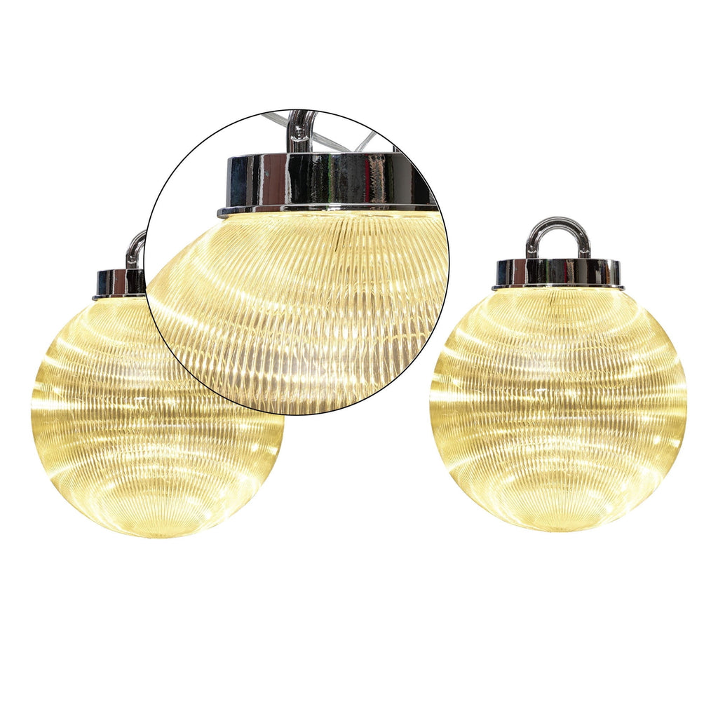 Indoor/Outdoor Giant LED Ornament Christmas Lights with 50 LED Lights, Warm White, Set of 2, by Holiday Time