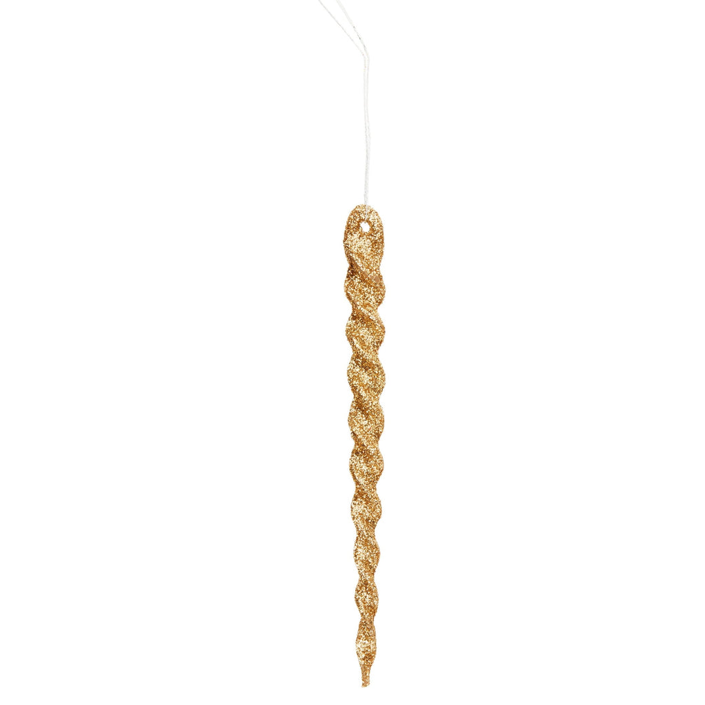 24-Count Red Glitter Icicle Christmas Ornaments, 5.3", by Holiday Time