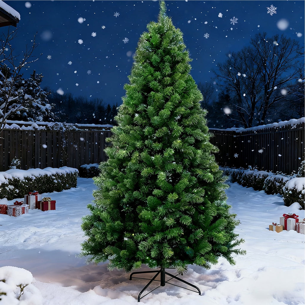 6/7ft Christmas Tree Small Artificial Pencil Tree Fake Christmas Tree with Lights Stand for Xmas Home Office Holiday Decoration