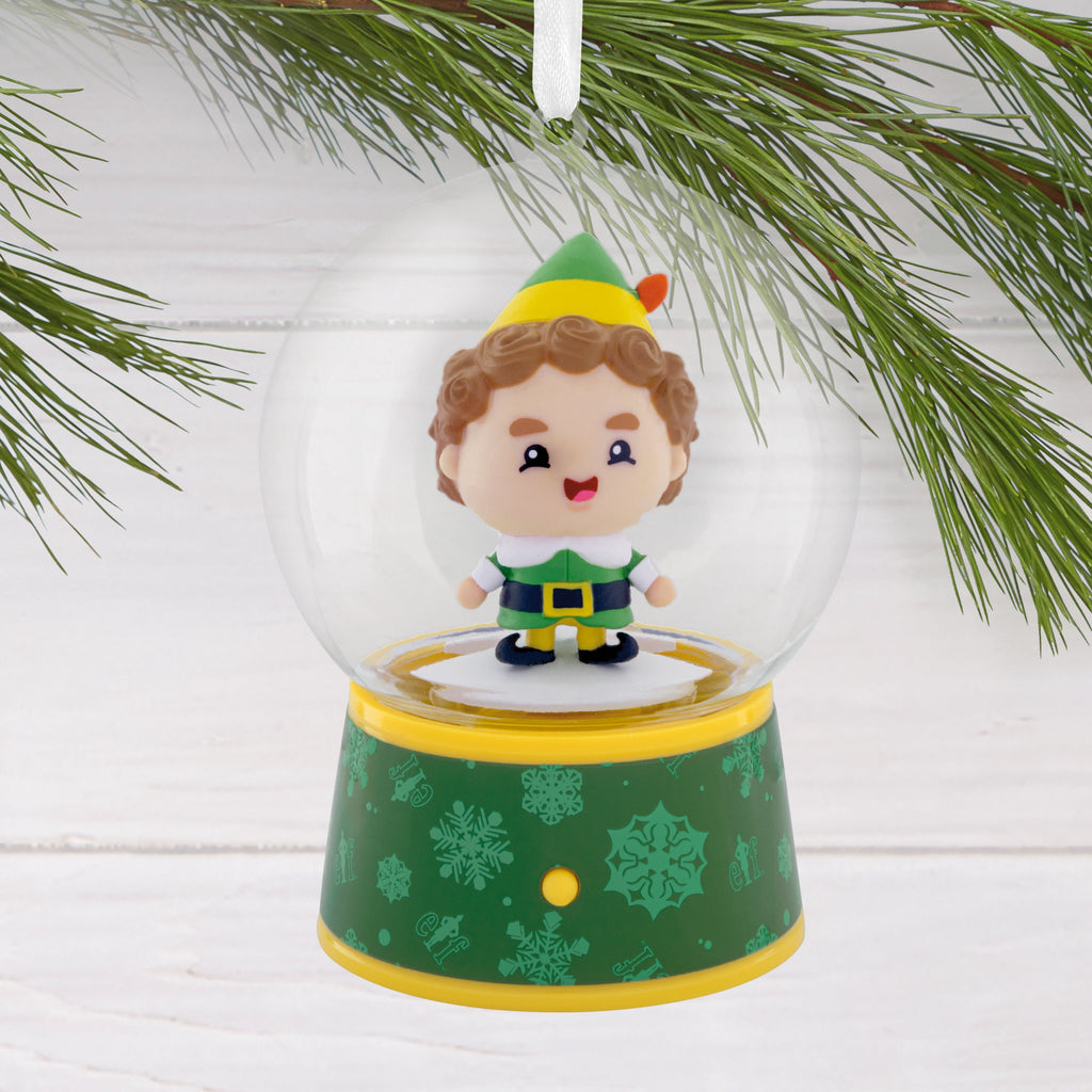 Hallmark Christmas Ornament (Elf Buddy Globe With Motion), 1 Count