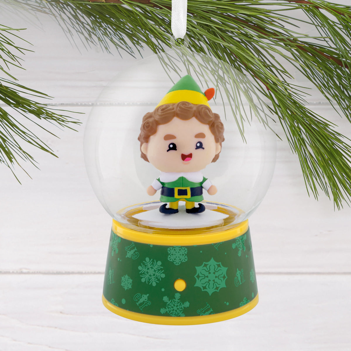 Hallmark Christmas Ornament (Elf Buddy Globe With Motion), 1 Count