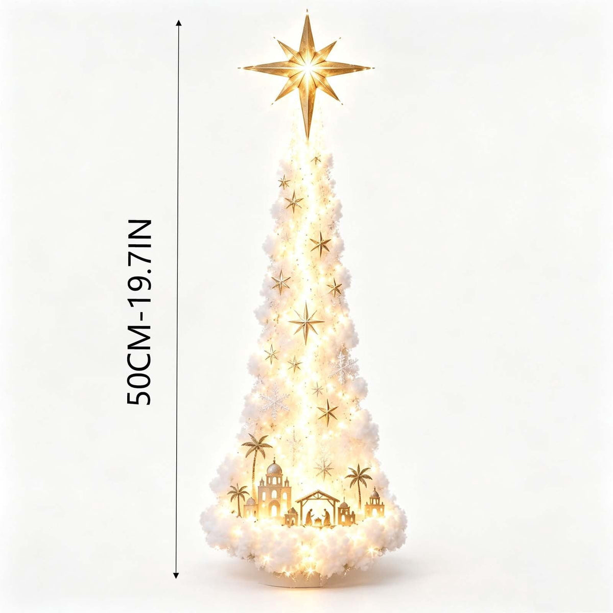 Snowman Magic Fountain, Flowing Snowflake LED Christmas Garden Light,Solar Power and Outdoor Garden Stake for Christmas Yard Decor