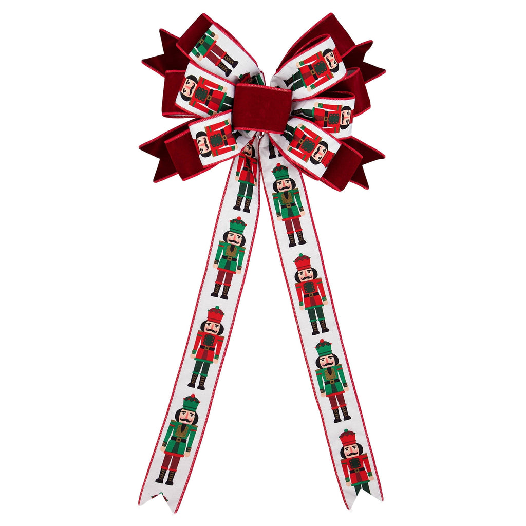 Multicolor Nutcracker Decorative Christmas Bow, 31", by Holiday Time