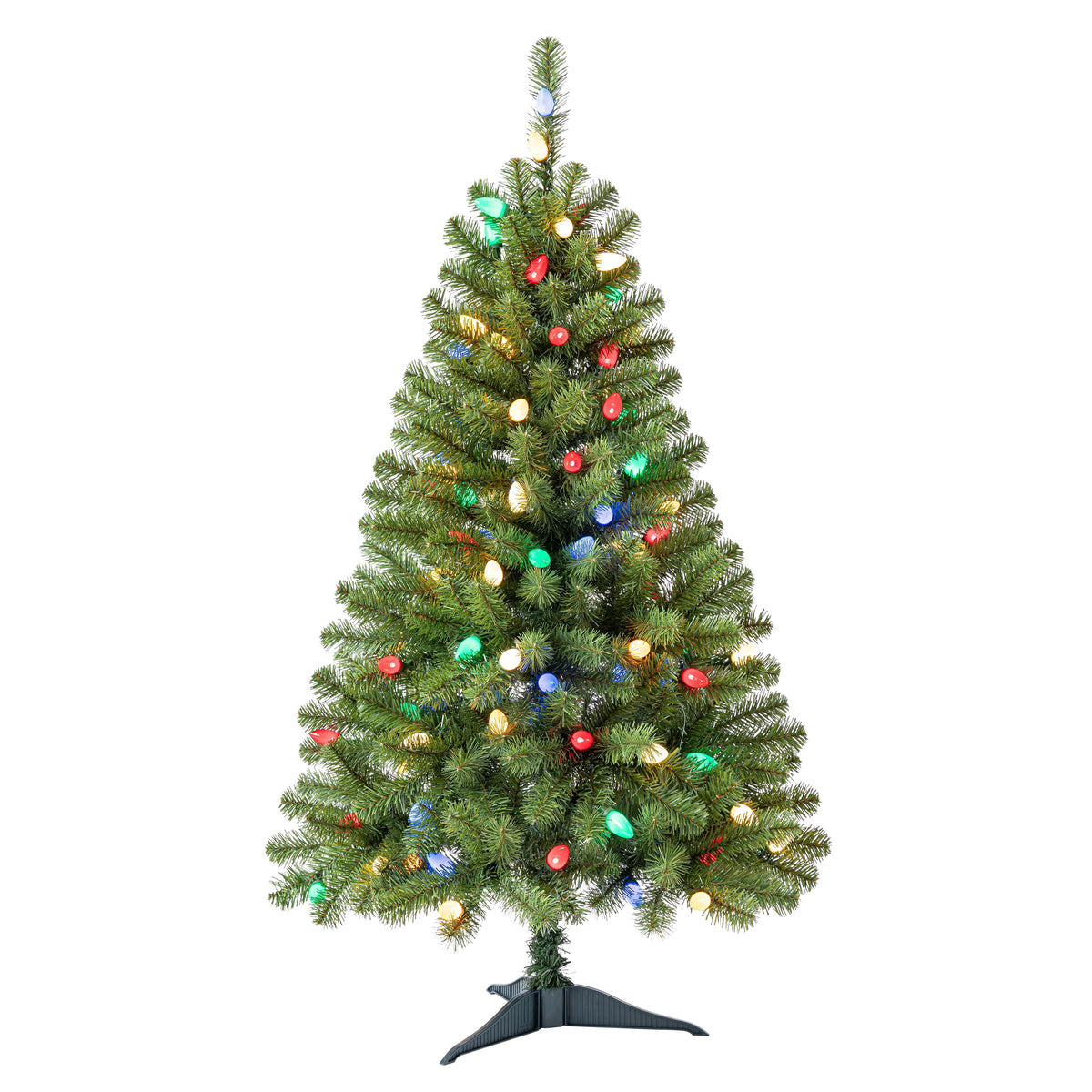 4ft. Pre-Lit Lakewood Spruce Artificial Christmas Tree, Warm White LED Lights by Ashland