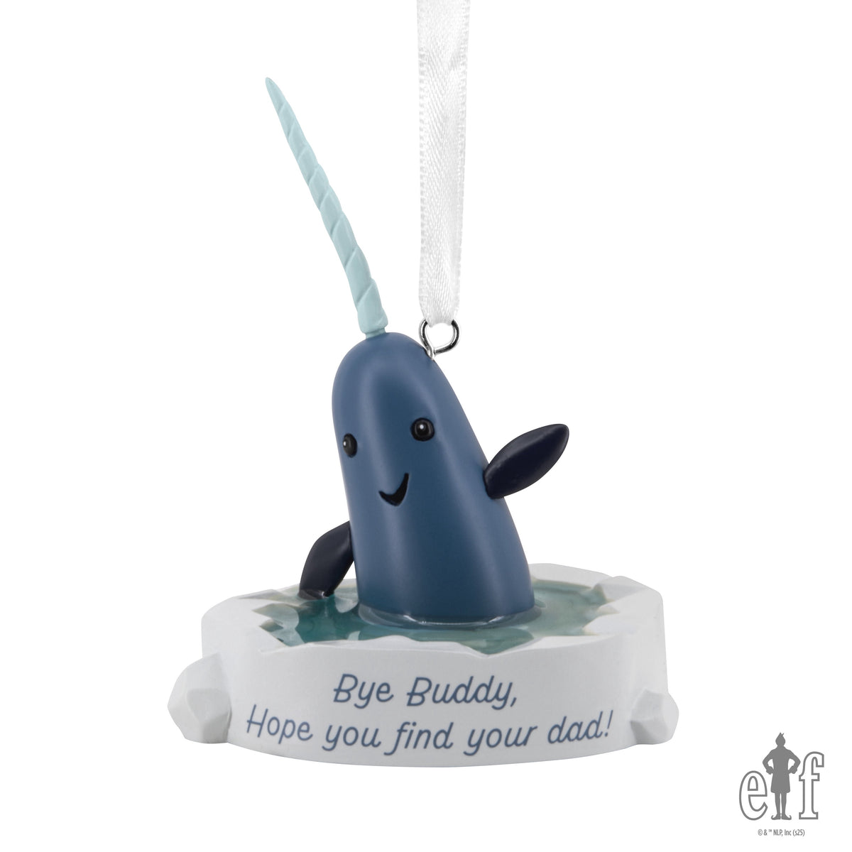 Hallmark Christmas Ornament (Elf Narwhal), 1 Count, 1 Count
