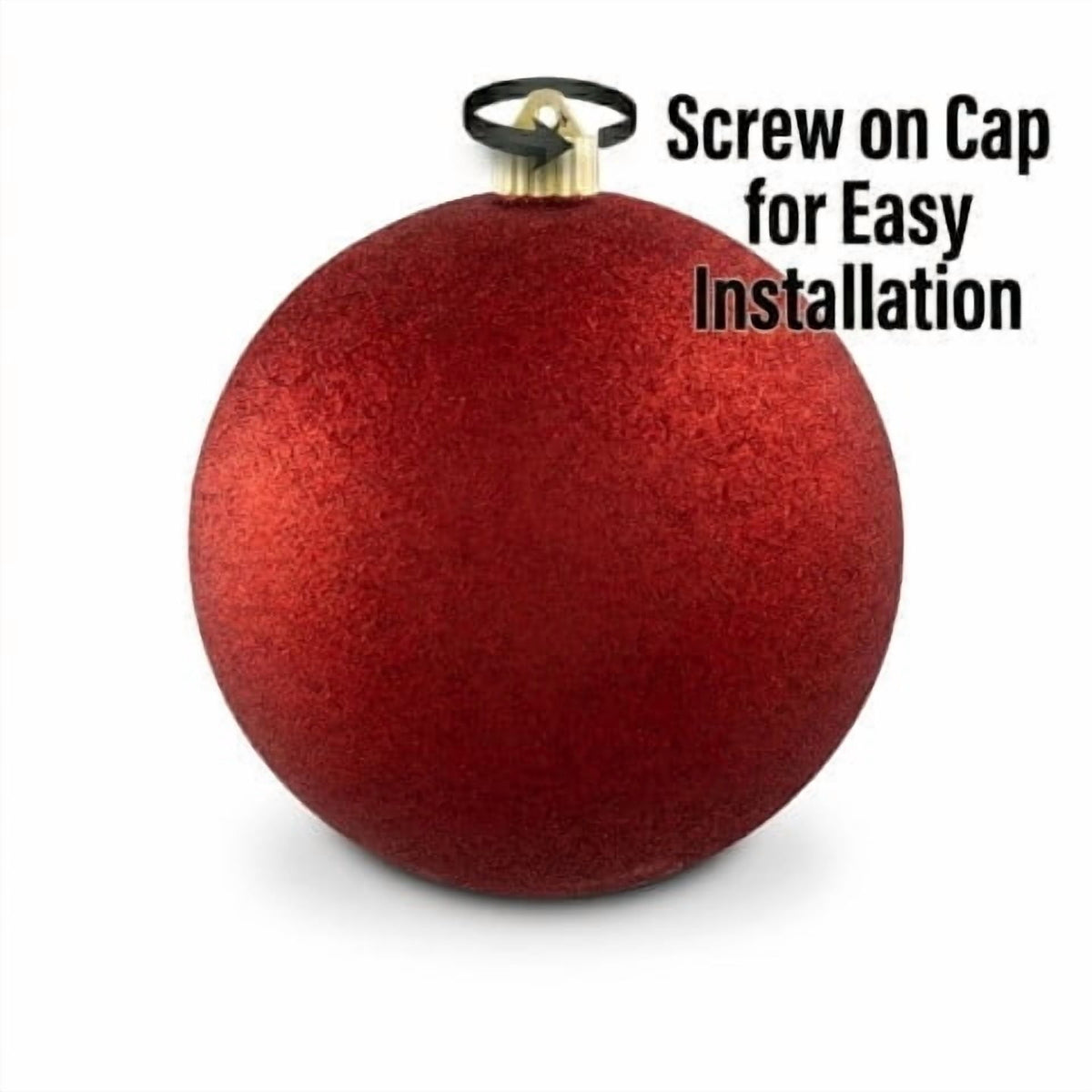 Red Jumbo Glitter Ball Shatterproof Christmas Ornament, 8", by Holiday Time