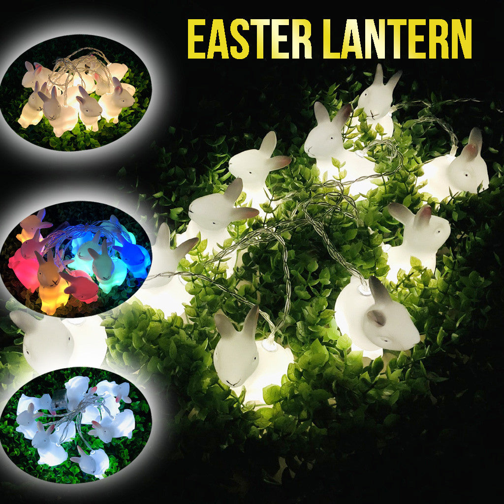 XGFHYJEH Easter Decoration, Bunny String Lights, Easter Lights Pastel, LED Easter Bunny Lights, Easter Decorations Indoors
