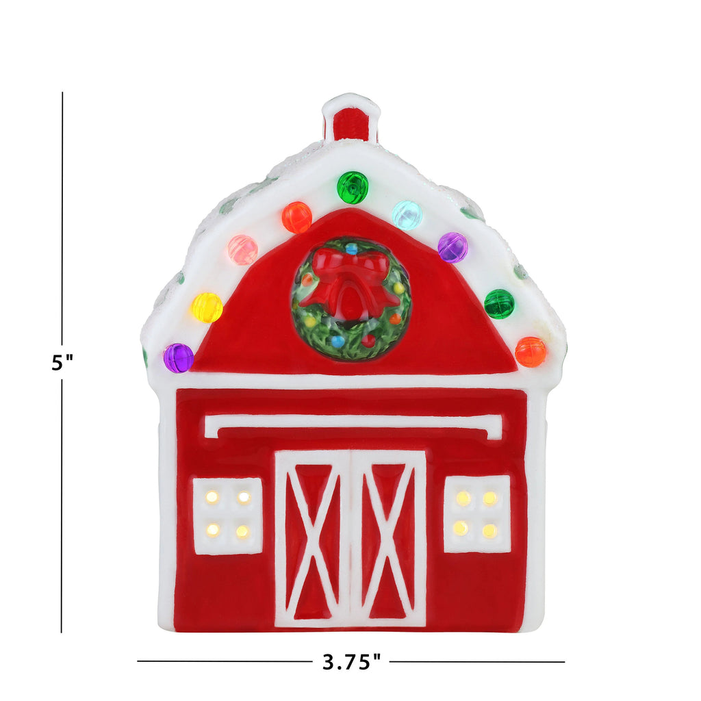 Mr. Christmas 5" Nostalgic Ceramic Village Barn