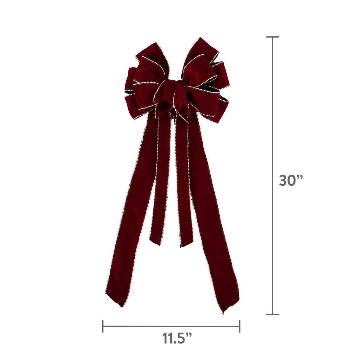 Burgundy Decorative Christmas Bow, 30", by Holiday Time