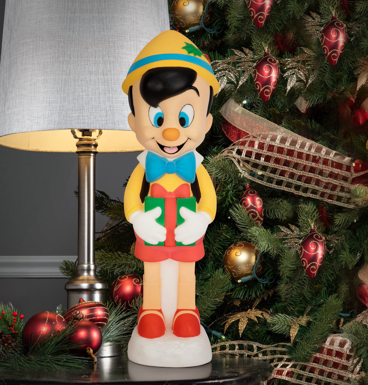 Christmas Lighted Blow Mold Outdoor Decor Pinocchio Disney 22 in
