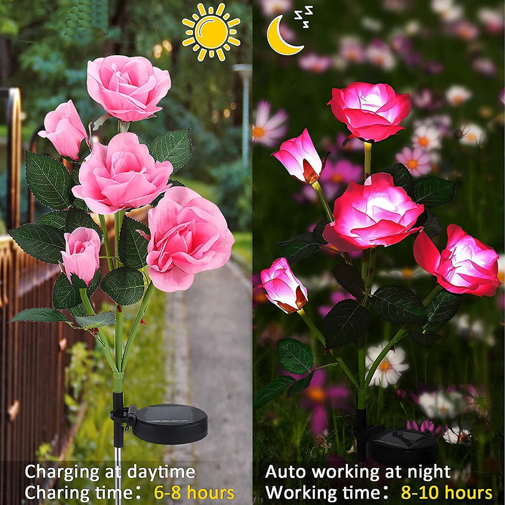 Qishi Solar Red 1.2 V LED Landscape and Walkway Light (2 Pack)