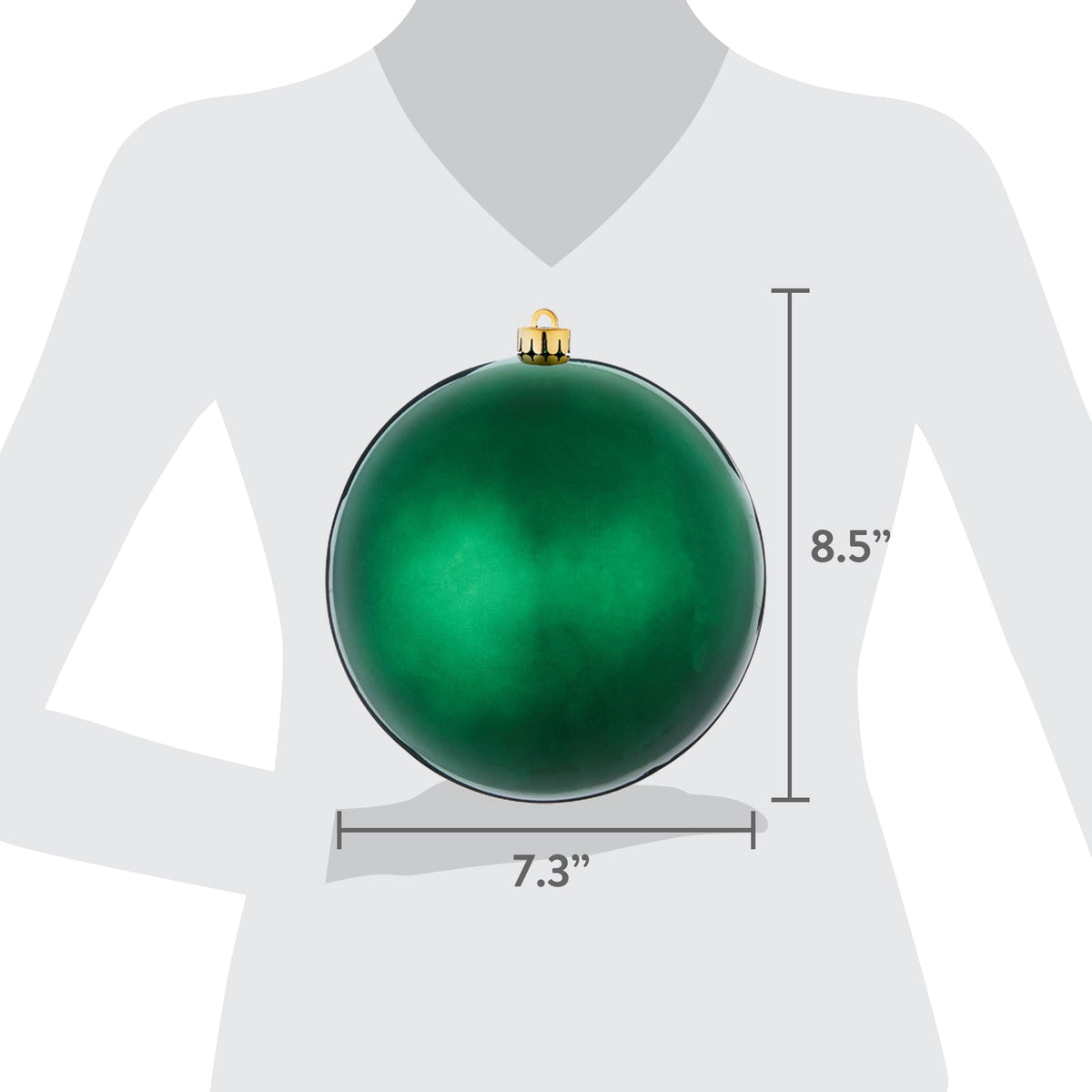 2-Count Bronze Jumbo Ball Shatterproof Christmas Ornaments, 8.5", by Holiday Time