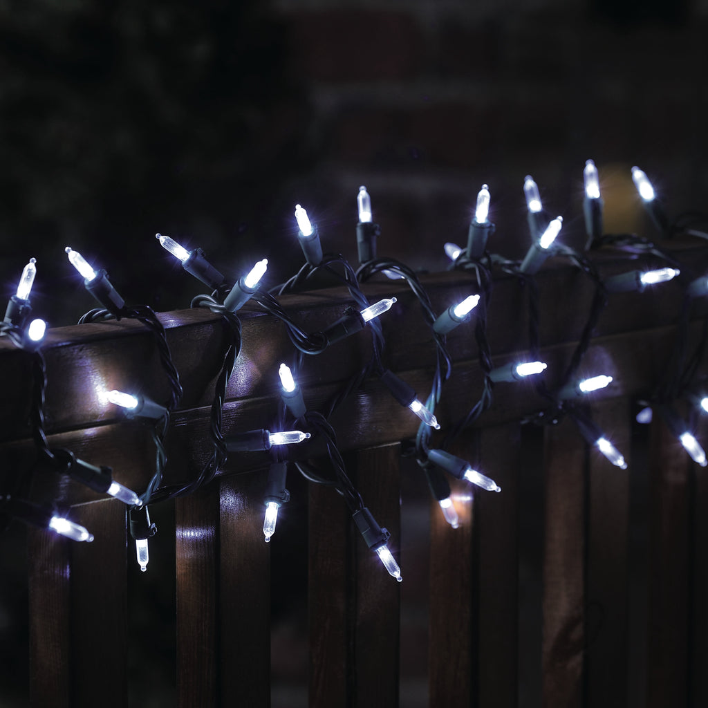 Indoor/Outdoor 300-Count LED Mini Christmas String Lights, Cool White, 62.3', by Holiday Time
