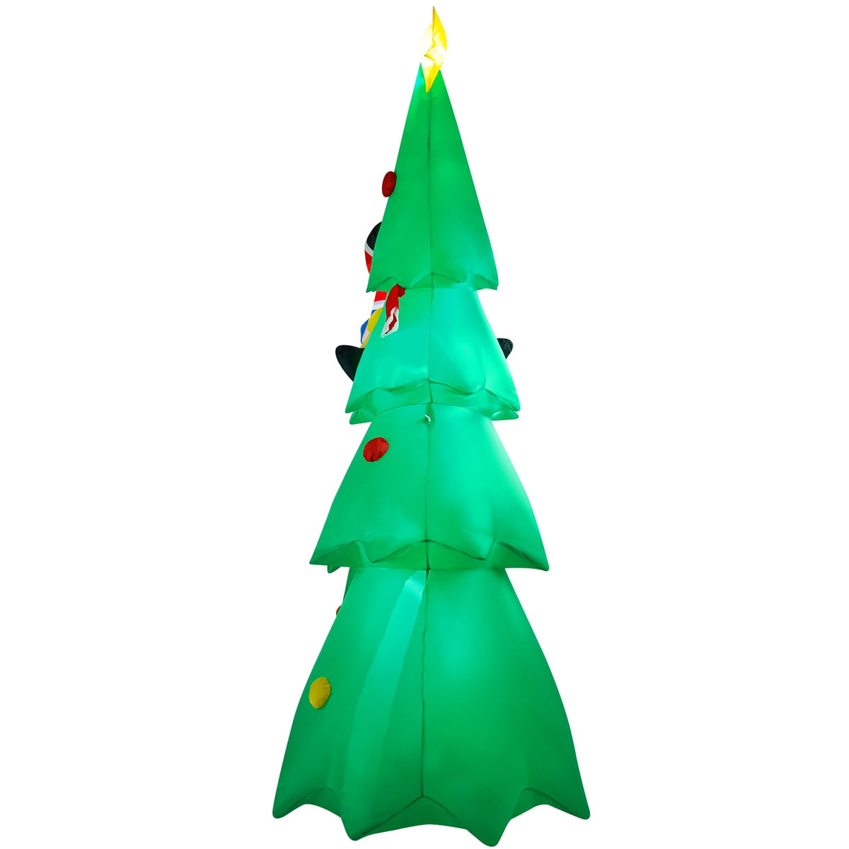 Yexmas 7.2FT Large Outdoor Inflatable Christmas Tree with Santa Claus and Dog,Built-in LED Lights,Fun Blow Up Xmas Decor Suitable for Yard,Garden,Lawn