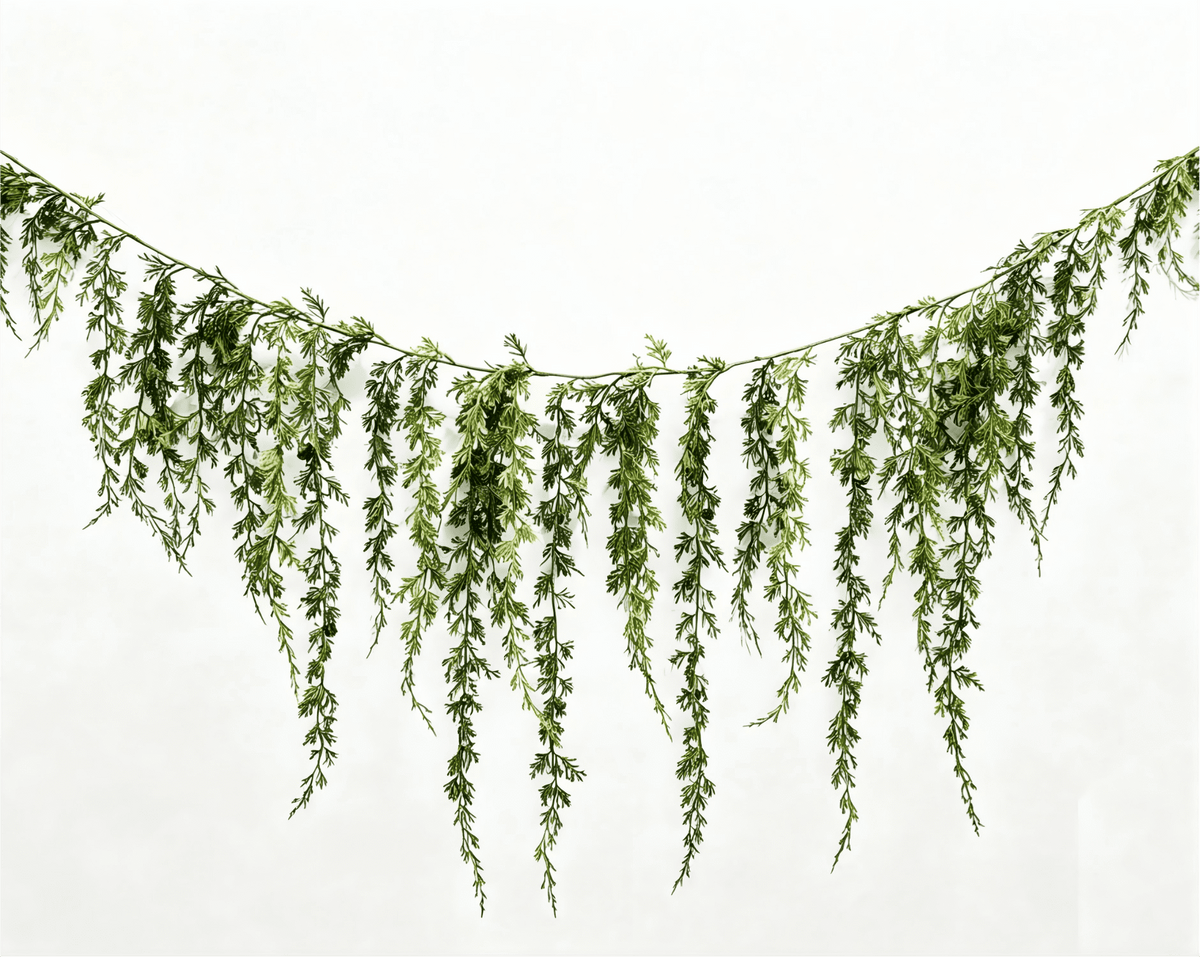 Holiday Time Green Artificial Christmas Greenery Garland for Mantels and Staircases, 5-Foot