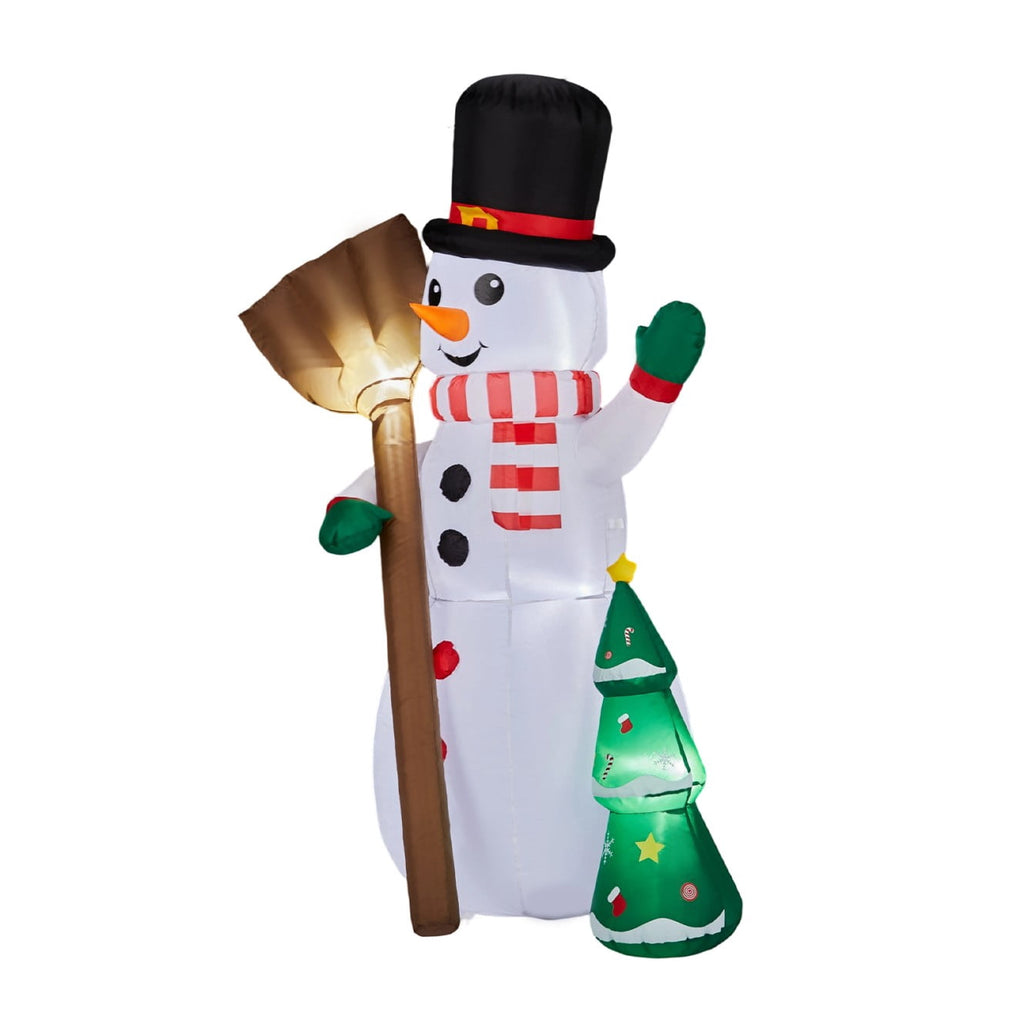 Tcbosik 12 FT Giant Christmas Inflatables Snowman Outdoor Yard Decorations, Blow up Snow Man with Black Hat, Built-in LED Light, Winter Outside Decor for Holiday Party Patio Garden Lawn