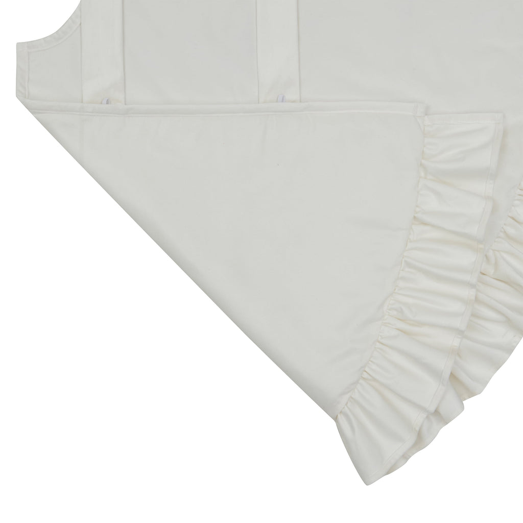 My Texas House Ruffle Ivory Velvet Christmas Tree Skirt, 60"