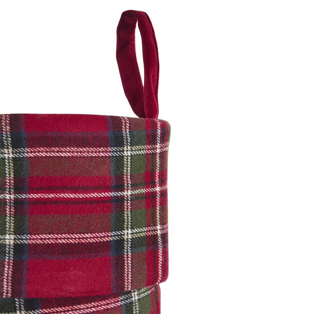 My Texas House Angie Red Plaid Christmas Stockings, 20" x 10" (2 Count)