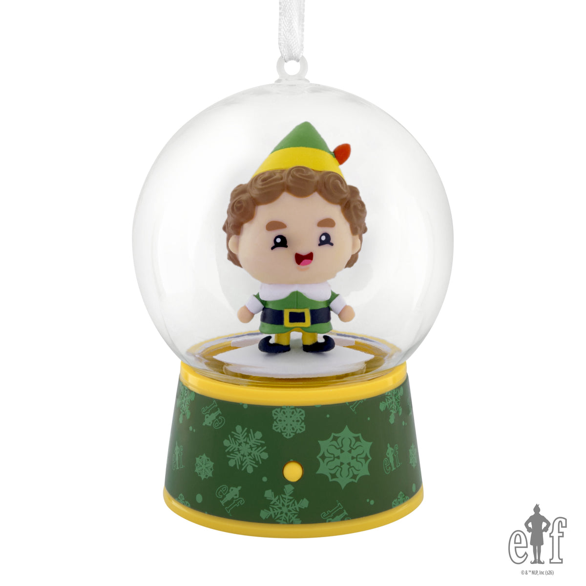 Hallmark Christmas Ornament (Elf Buddy Globe With Motion), 1 Count