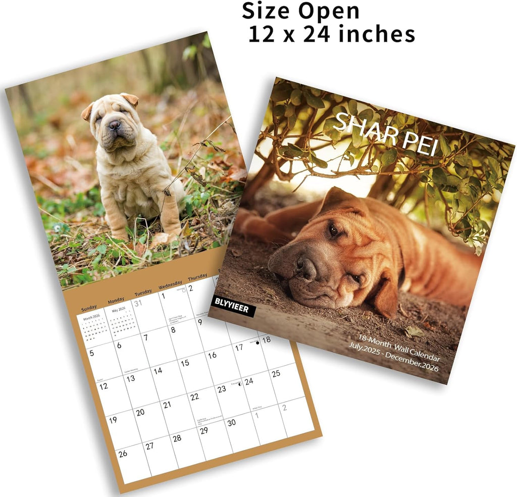 2026 Wall Calendar,Wolf Calendar 2025-2026,Wolf Monthly Wall Calendar, 12" x 24" Open,Family Planner Calendar with Wolf, Home & Office Organizer,Hangable