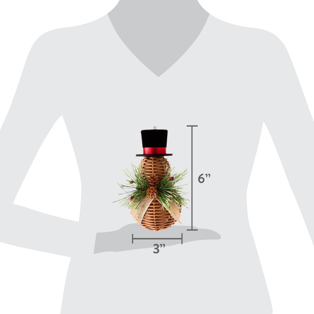 Brown Woven Snowman Christmas Ornament, 6", by Holiday Time