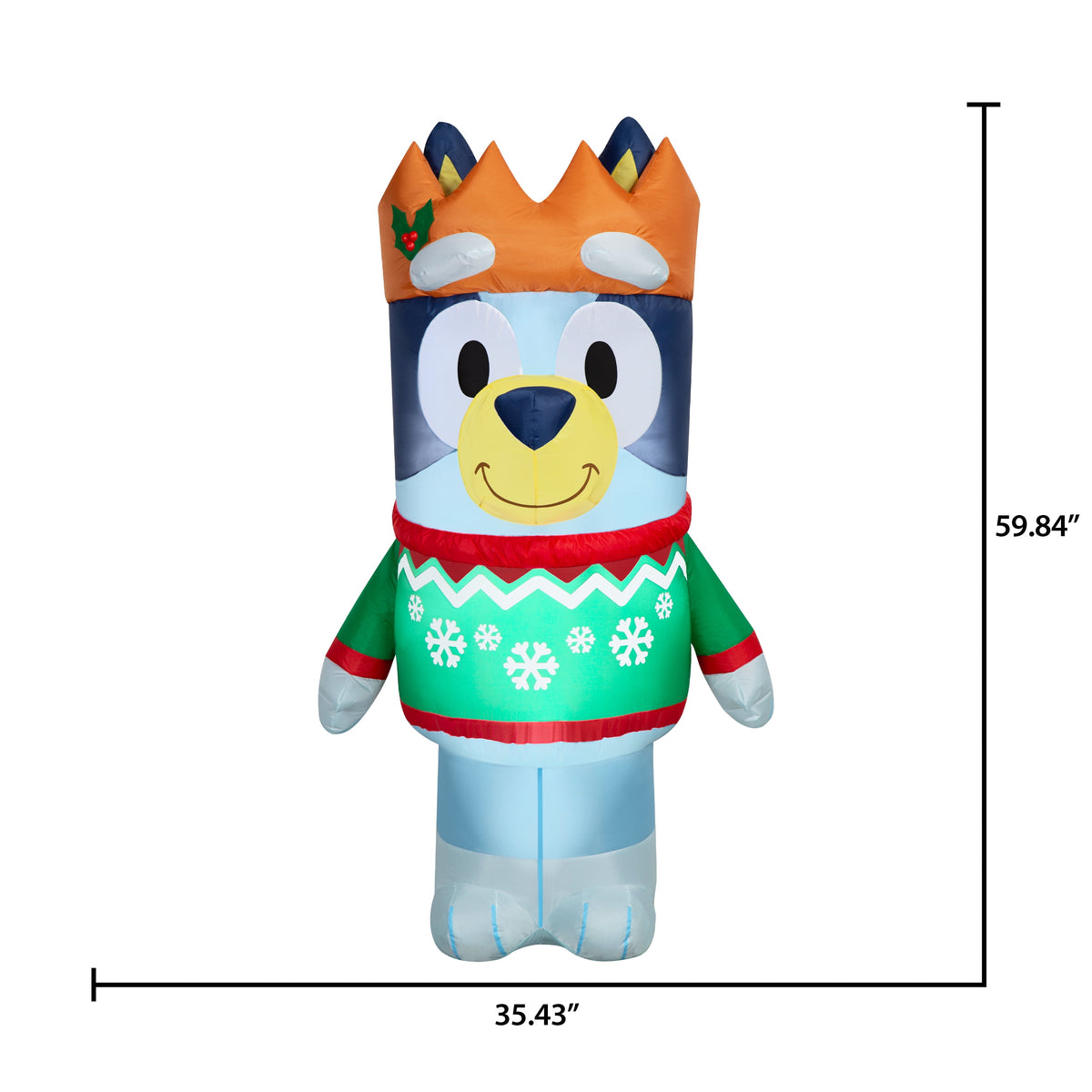 Christmas Yard Inflatable Bluey in Christmas Sweater BBC, 5 ft