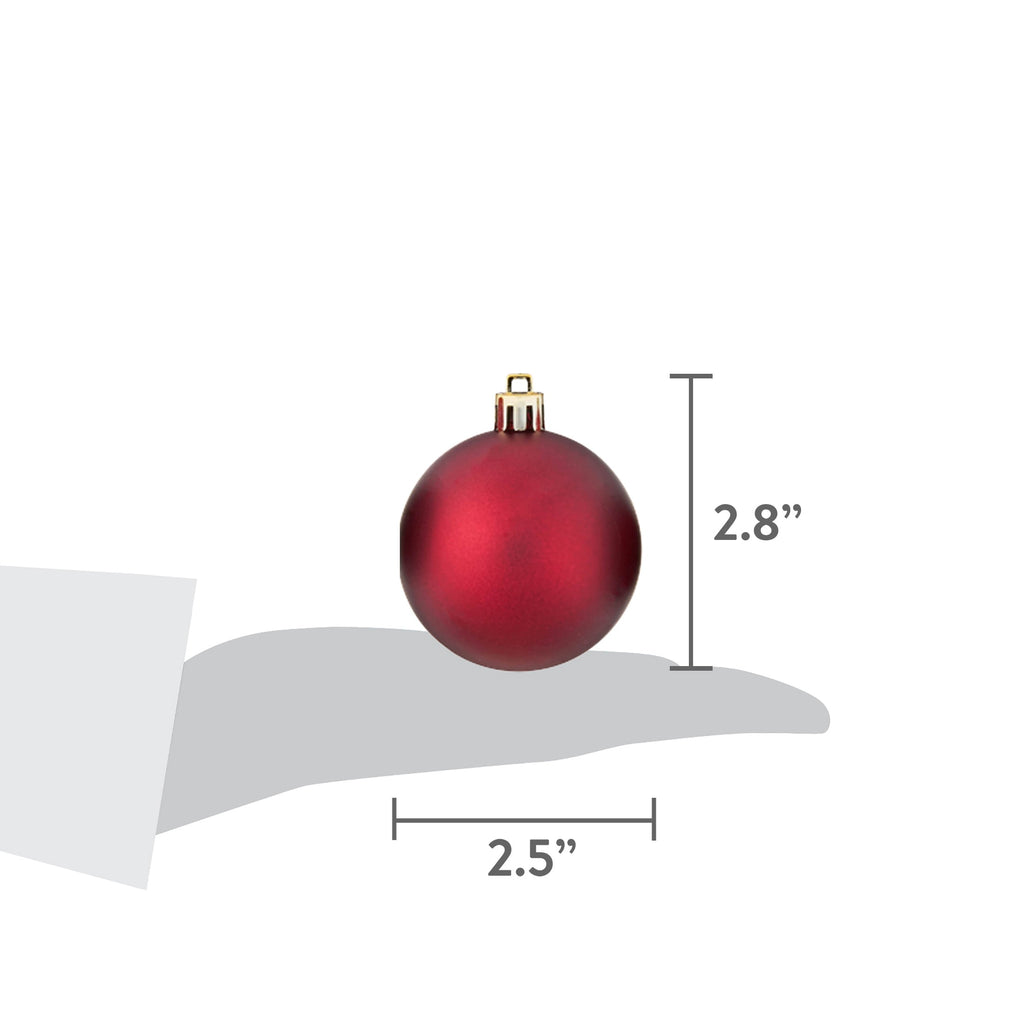 24-Count Red/Green/Gold Ball Shatterproof Christmas Ornaments, 2.8", by Holiday Time