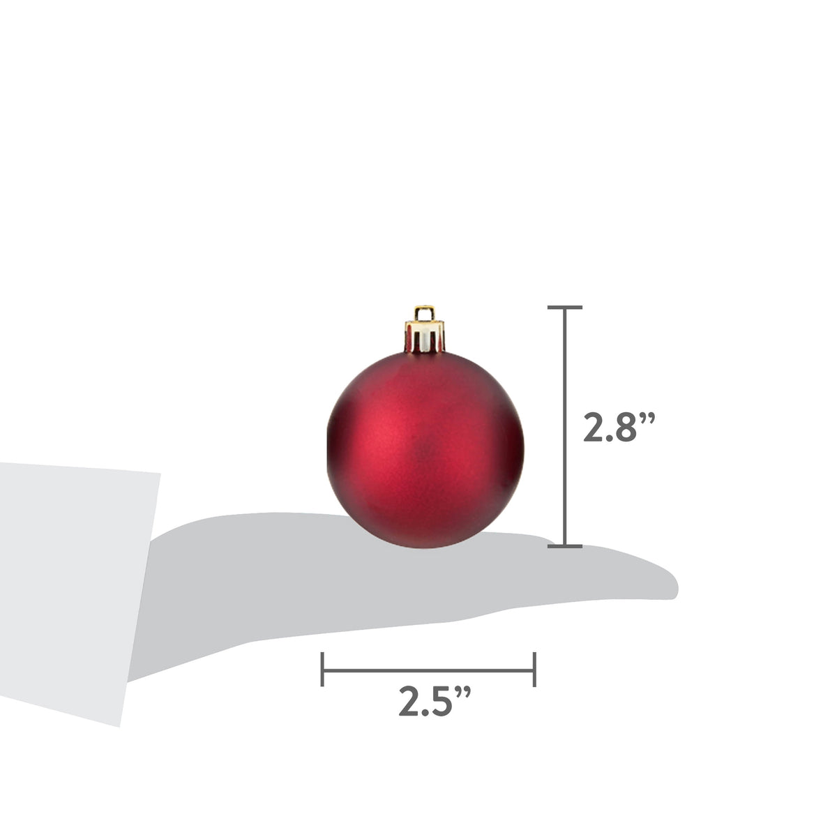 24-Count Red/Green/Gold Ball Shatterproof Christmas Ornaments, 2.8", by Holiday Time