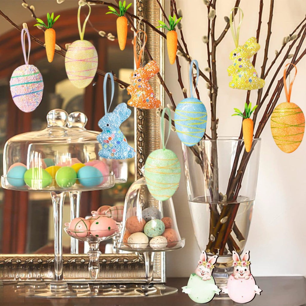 XGFHYJEH Easter Lighted Window Decorations, Easter Egg Lights, Easter Lights, Egg String Lights, Easter Decorations Indoors, Easter Hanging Decoration