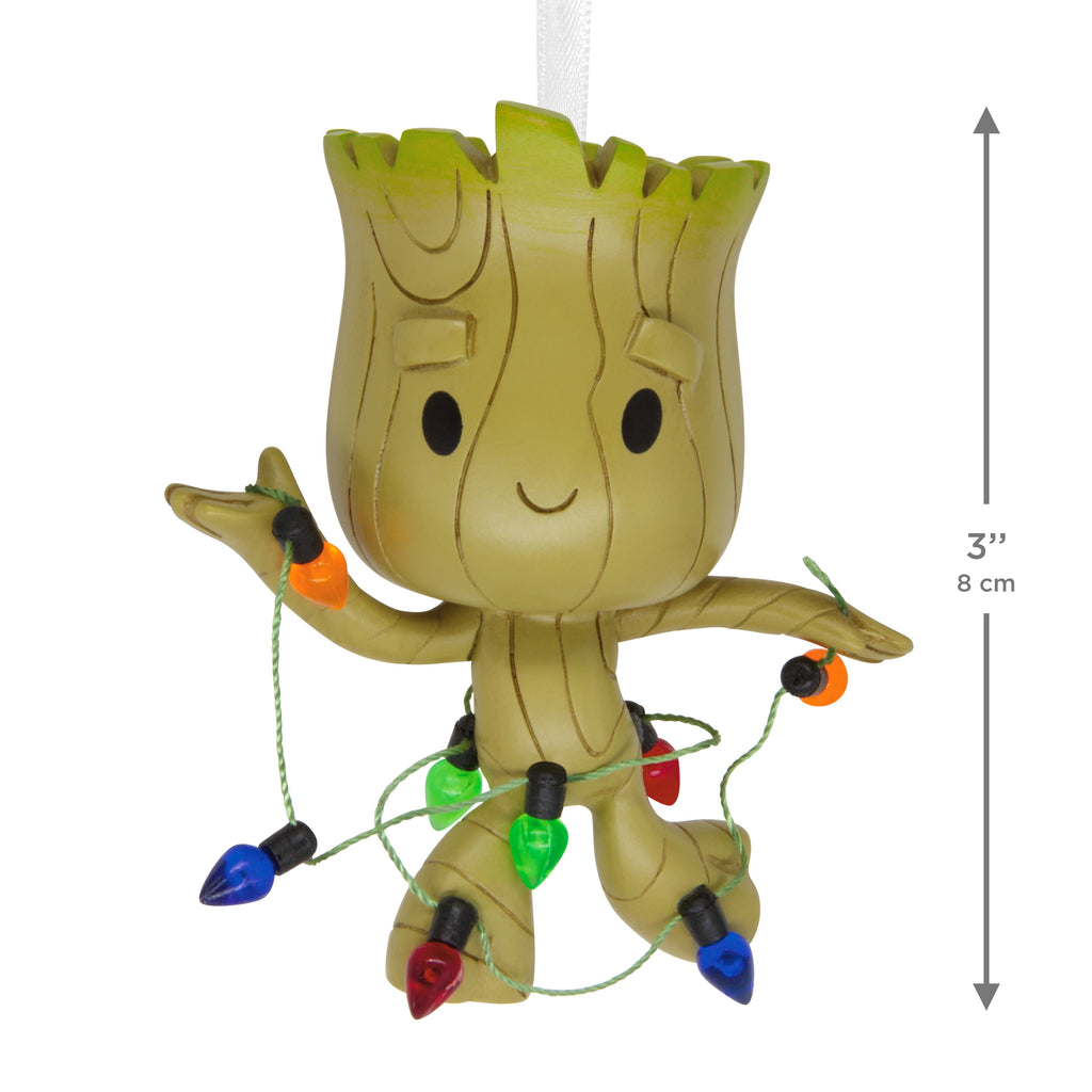 Hallmark Christmas Ornament (Groot With String Lights), 1 Count