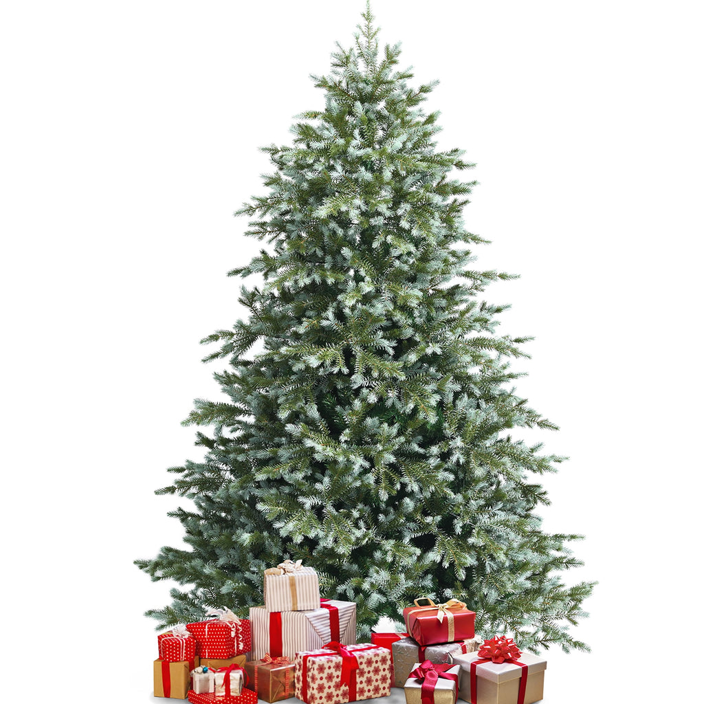 Costway 6ft Artificial Christmas Spruce Hinged Tree w/ 892 Mixed PE & PVC Tips