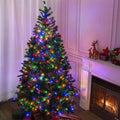 7Ft Pre-Lit Artificial Christmas Tree Premium Hinged Design with 450 LED Lights Holiday Season