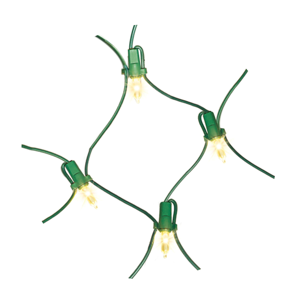 Indoor/Outdoor 150-Count Incandescent Christmas Net Lights, Clear, Green Wire, 6' x 4', by Holiday Time
