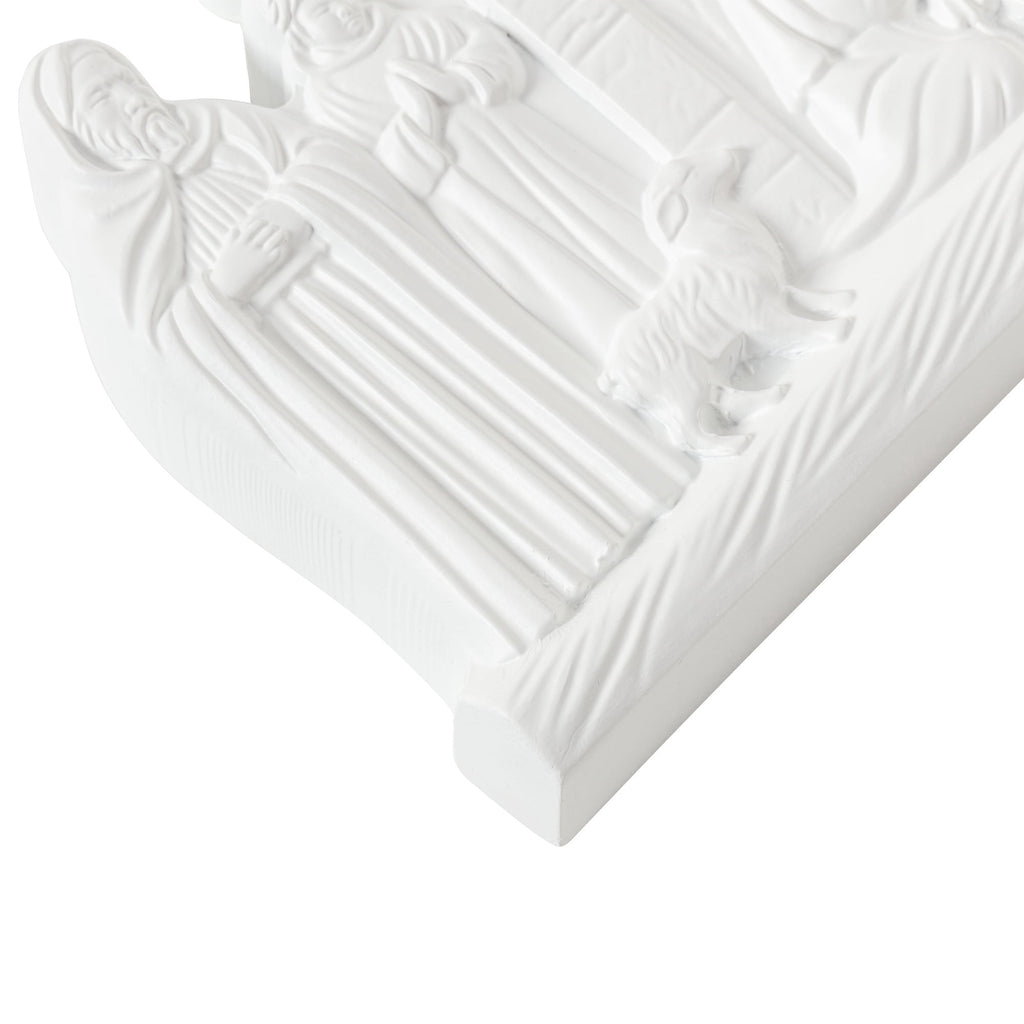 White Nativity Scene Christmas Sculpture Decoration, 7", by Holiday Time
