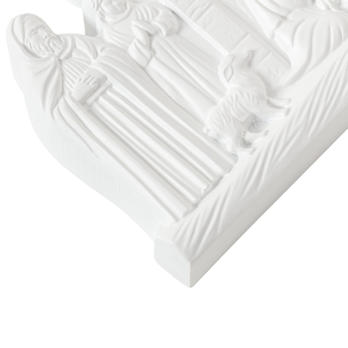 White Nativity Scene Christmas Sculpture Decoration, 7", by Holiday Time