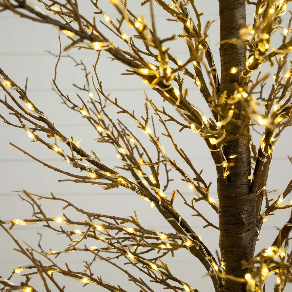 Nearly Natural Pre-Lit Brown Twig Artificial Christmas Tree - 4' - Warm White LED Lights