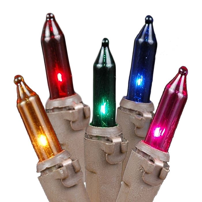Novelty Lights Clear 20 Light Incandescent Craft Mini Christmas String Lights Brown Wire 8.5 feet