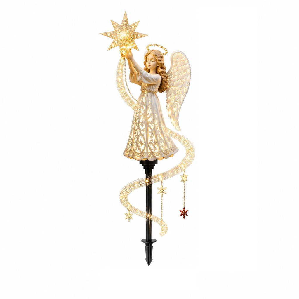 Christmas Reindeer Lighted Yard Stake, Bell and Snowflake Outdoor Decor for Lawn Garden Pathway Porch Holiday Display, 31.9 in