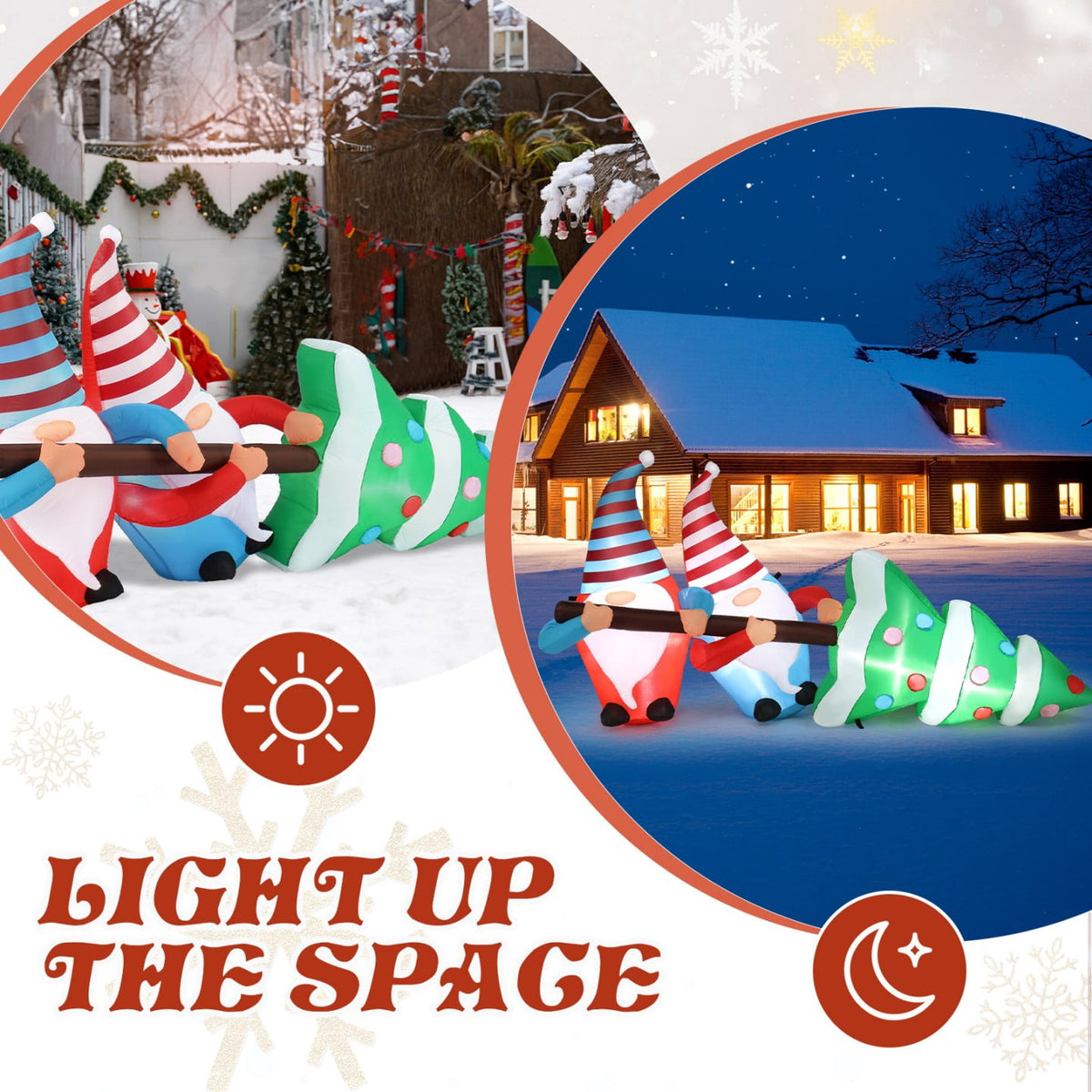Tcbosik 12 FT Giant Christmas Inflatables Snowman Outdoor Yard Decorations, Blow up Snow Man with Black Hat, Built-in LED Light, Winter Outside Decor for Holiday Party Patio Garden Lawn