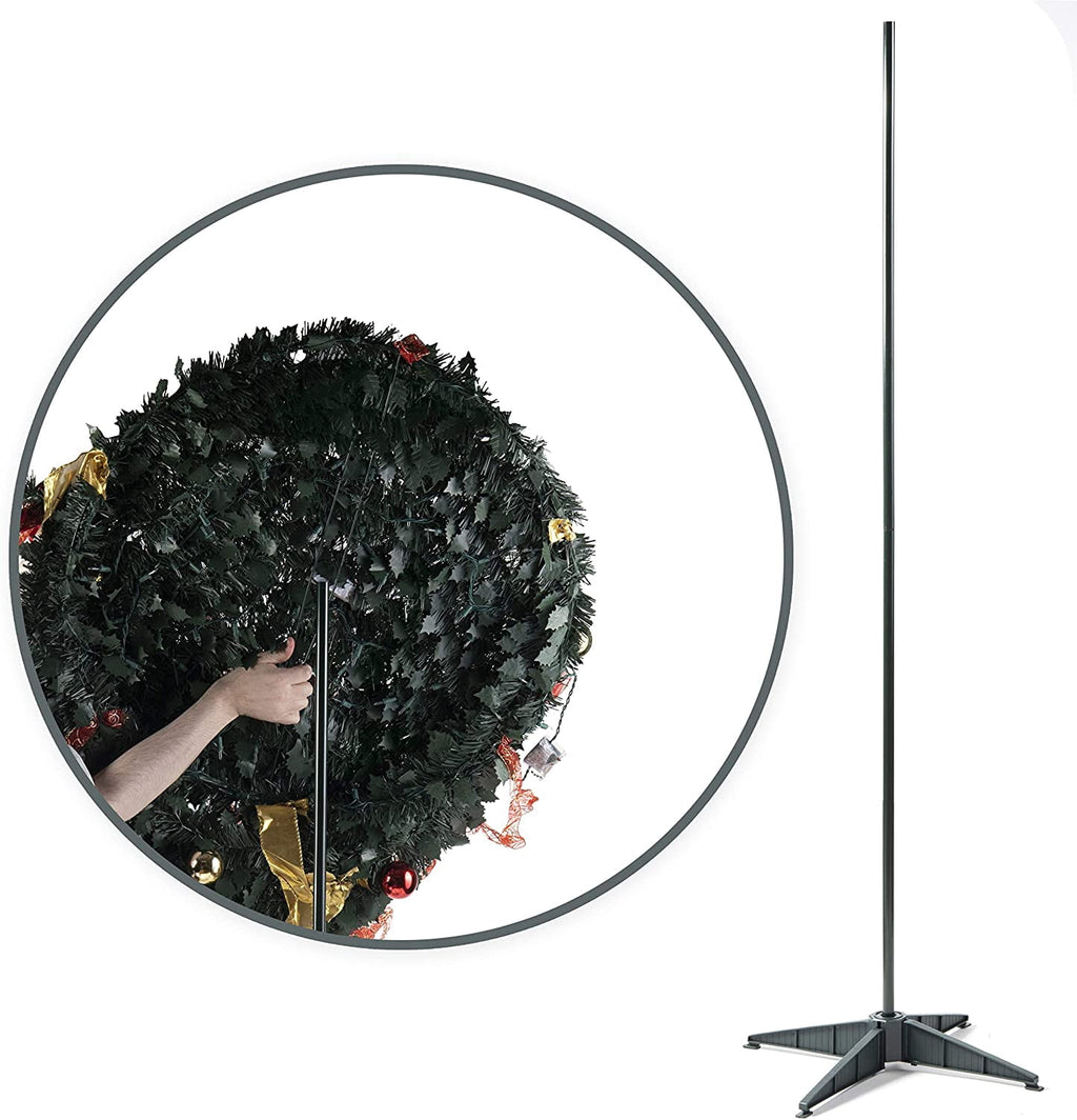 Prextex Christmas Tree Fully Decorated Pre-lit 6 Ft Pull Up Pop Up Out of Box Ready Minimal Assembly Needed Holiday Decorations w/ 350 Warm Lights with Stand