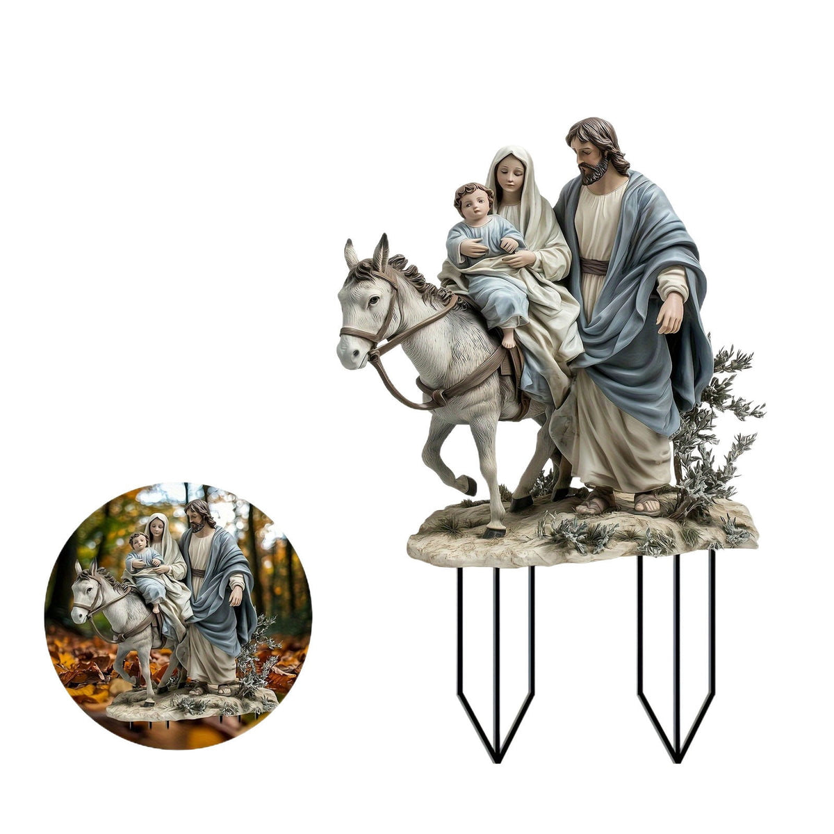 Nkmbld Clearance & Promo! Garden Ornaments, Garden Sculpture Acrylic Potted Plants and Courtyard Decorative Floor Tiles, Housewarming Ornament for Patio, Lawn, Yard, Pathway