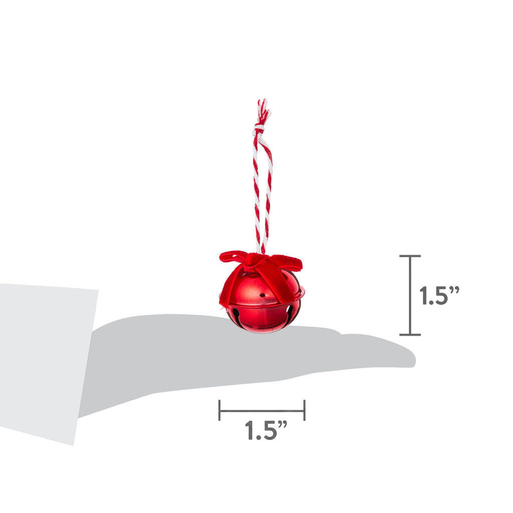 6-Count Red Metal Jingle Bell Mini Christmas Ornaments, 1.5", by Holiday Time